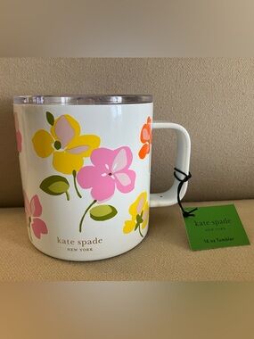 Kate Spade Spring Pansies Mug